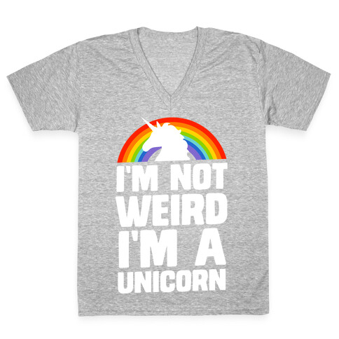 I'm Not Weird I'm a Unicorn V-Neck Tee Shirt