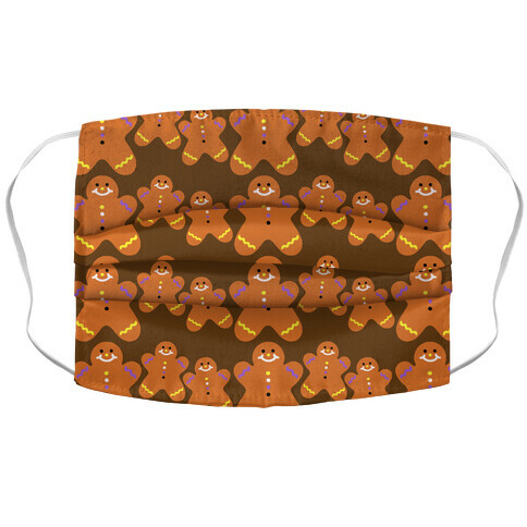 Ginger Bread Them Pattern Accordion Face Mask