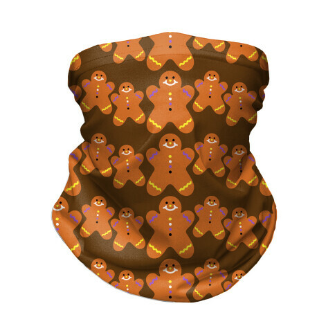 Ginger Bread Them Pattern Neck Gaiter