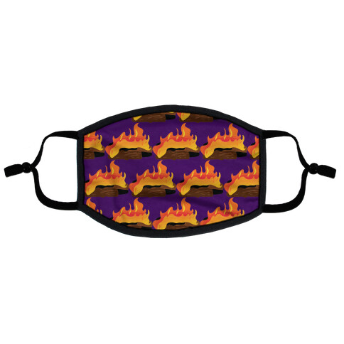 Campfire Pattern Flat Face Mask