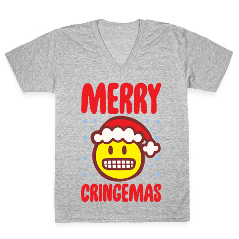 Merry Cringemas Parody V-Neck Tee Shirt