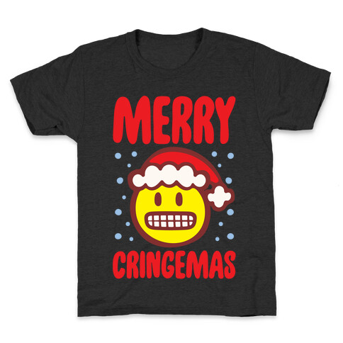 Merry Cringemas Parody White Print Kids T-Shirt