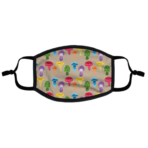 Gay Mushroom Pattern Flat Face Mask