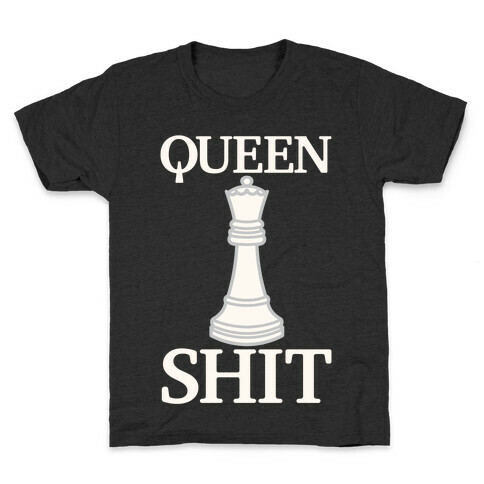 Queen Shit White Print Kids T-Shirt