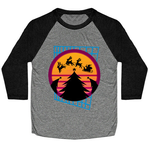 Synthwave Christmas Baseball Tee