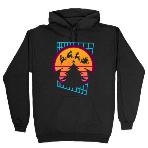 Synthwave Christmas Hooded Sweatshirt