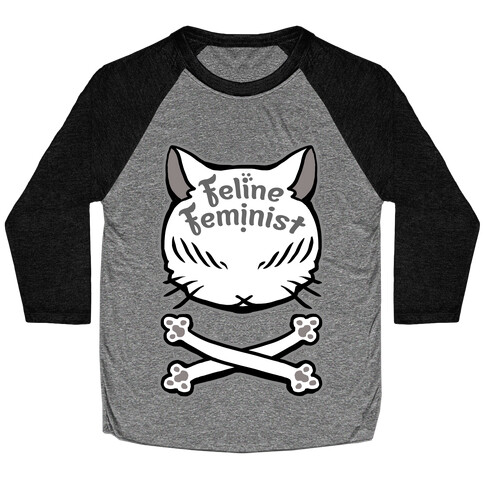 Feline Feminist Baseball Tee