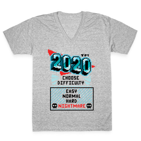 2020 Nightmare Mode V-Neck Tee Shirt