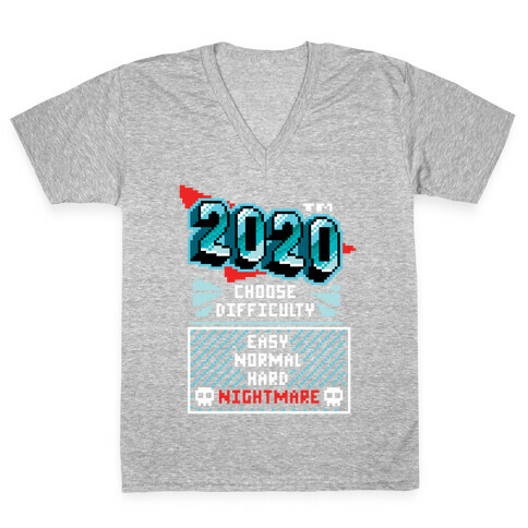 2020 Nightmare Mode V-Neck Tee Shirt