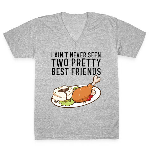 Best Friends Turkey N' Mashed Potatoes V-Neck Tee Shirt