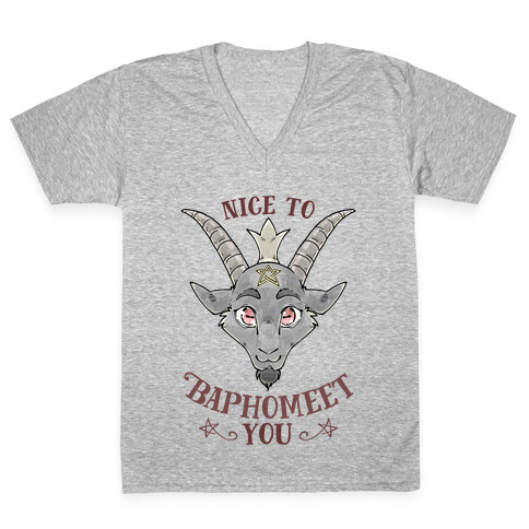 Nice to Baphomeet You V-Neck Tee Shirt