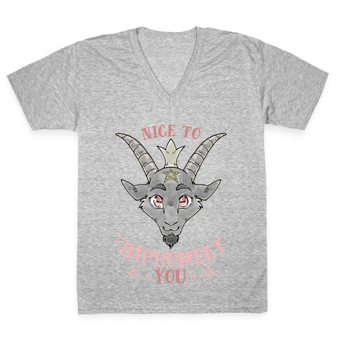 Nice to Baphomeet You V-Neck Tee Shirt