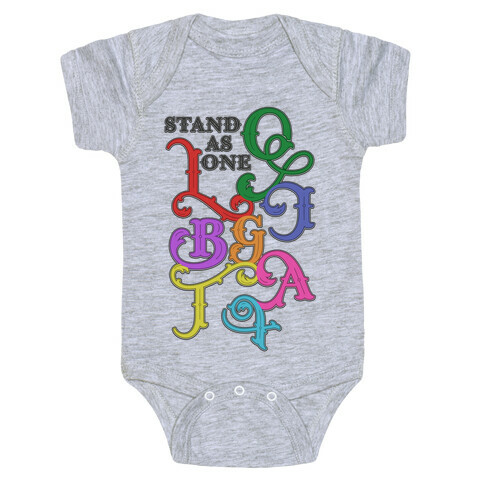 LGBTQIA+ Stand As One Baby One-Piece