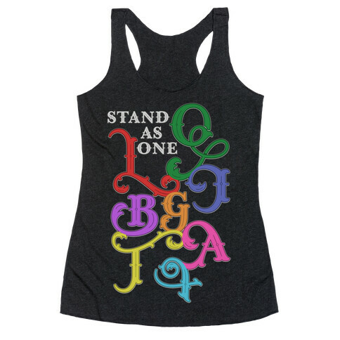 LGBTQIA+ Stand As One Racerback Tank Top