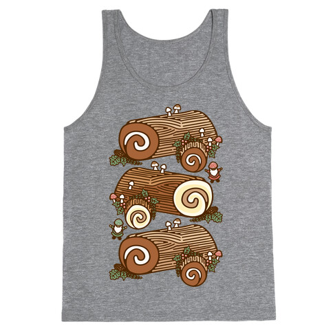 Holiday Yule Logs White Print Tank Top