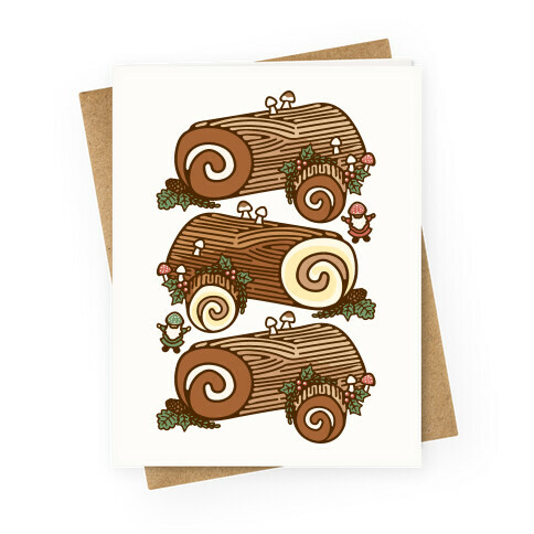 Holiday Yule Logs Greeting Card