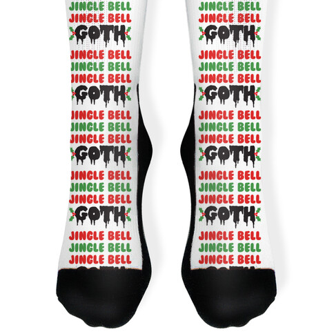 Jingle Bell Goth Sock