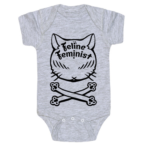 Feline Feminist Baby One-Piece