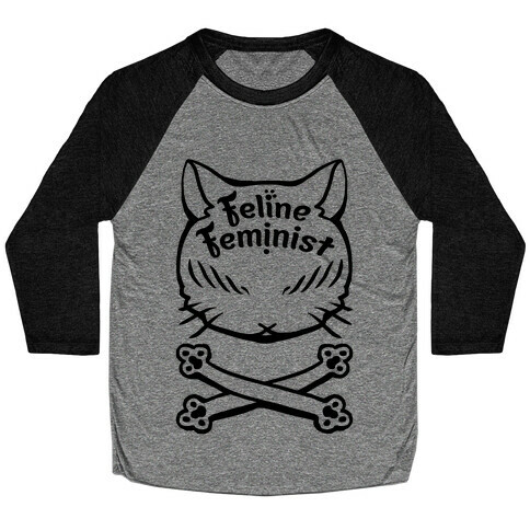 Feline Feminist Baseball Tee