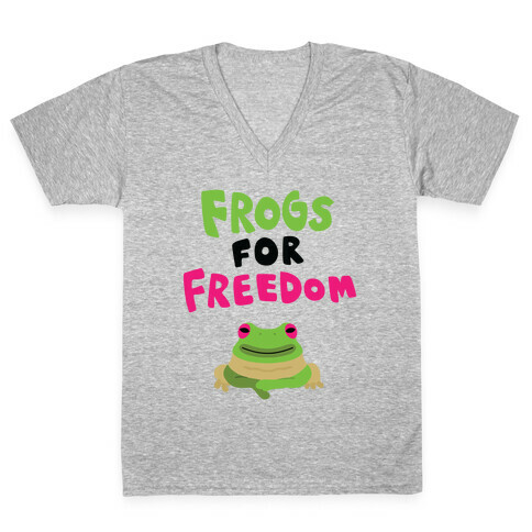 Frogs for Freedom V-Neck Tee Shirt