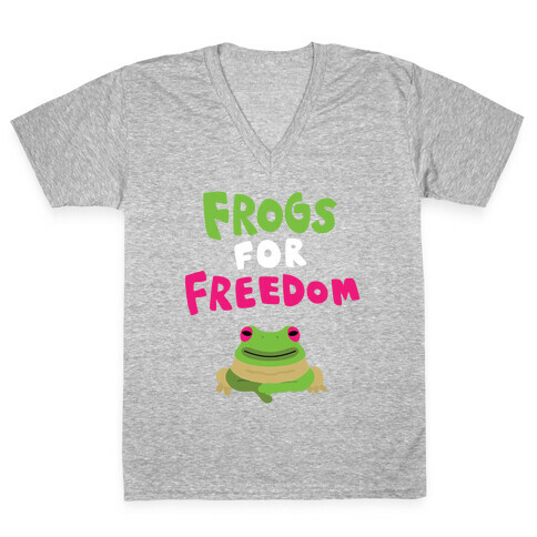 Frogs for Freedom V-Neck Tee Shirt