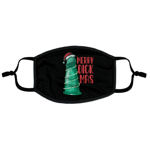 Merry Dickmas Flat Face Mask