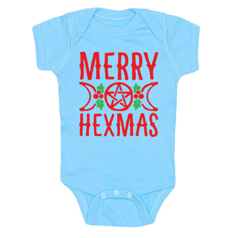 Merry Hexmas Parody White Print Baby One-Piece