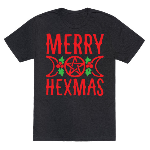 Merry Hexmas Parody White Print T-Shirt