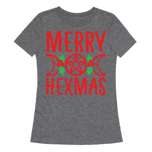 Merry Hexmas Parody White Print Womens T-Shirt