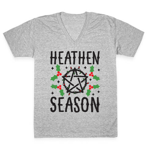 Heathen Season Christmas V-Neck Tee Shirt