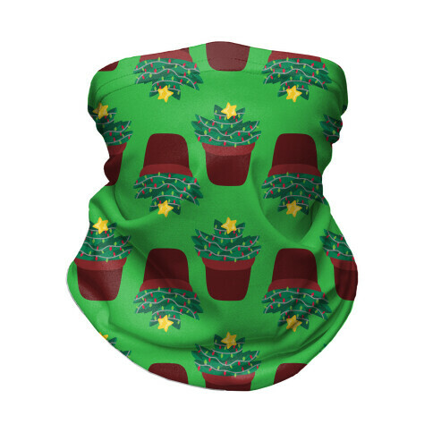 Christmas Succulent Pattern Neck Gaiter