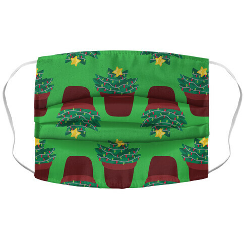 Christmas Succulent Pattern Accordion Face Mask