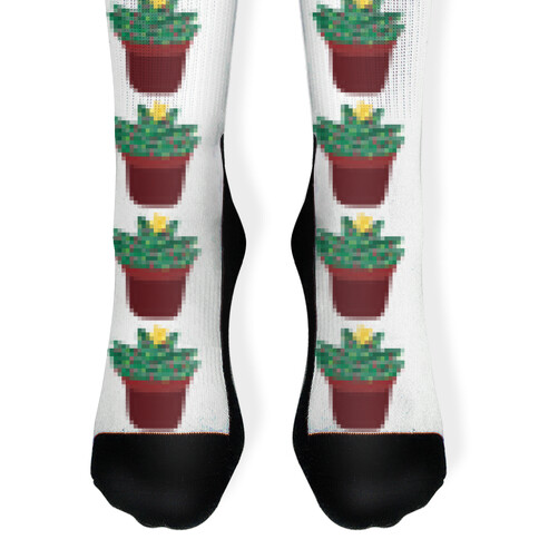 Christmas Succulent Pattern Sock