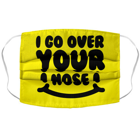 I Go Over Your Nose  Accordion Face Mask