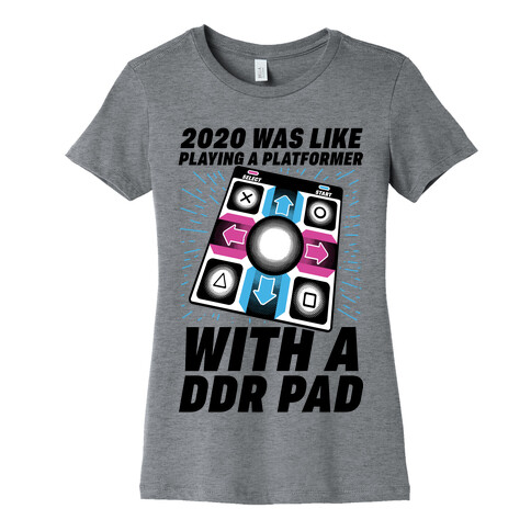 2020 Was Like Playing A Platformer With A DDR Pad Womens T-Shirt