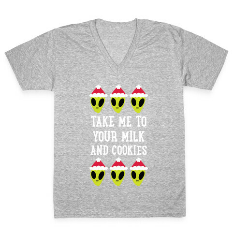 Take Me to Your Milk and Cookies V-Neck Tee Shirt