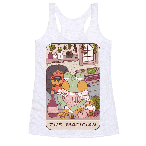 Cottagecore Magician Tarot Card Racerback Tank Top