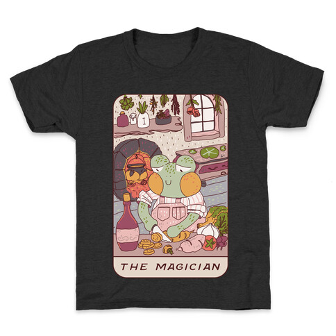 Cottagecore Magician Tarot Card Kids T-Shirt
