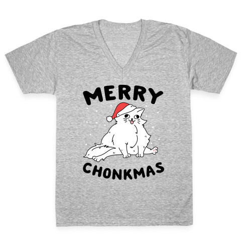Merry Chonkmas V-Neck Tee Shirt