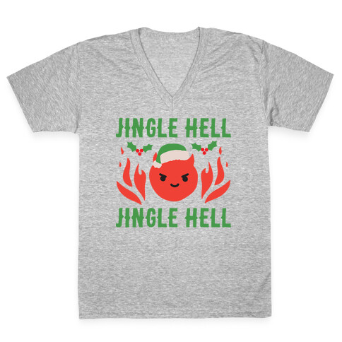 Jingle Hell, Jingle Hell Satan Santa V-Neck Tee Shirt