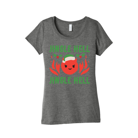 Jingle Hell, Jingle Hell Satan Santa Womens T-Shirt