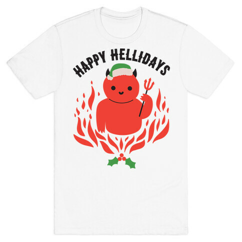 Happy Hellidays Christmas Devil T-Shirt