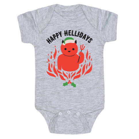 Happy Hellidays Christmas Devil Baby One-Piece