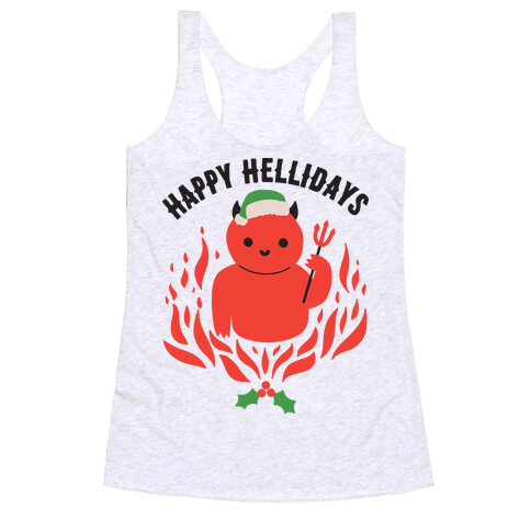 Happy Hellidays Christmas Devil Racerback Tank Top