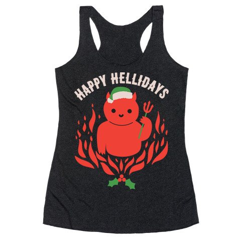Happy Hellidays Christmas Devil Racerback Tank Top