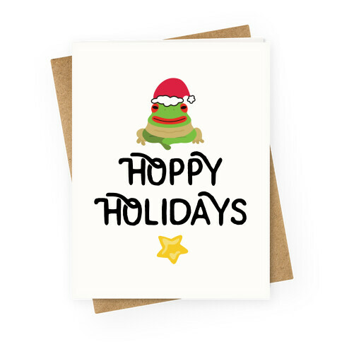 Hoppy Holidays Froggie Greeting Card