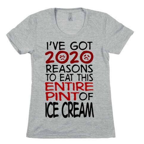 2020 Reasons To Eat Ice Cream Womens T-Shirt