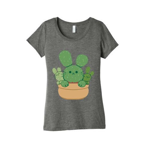 Bunny Ear Cactus Womens T-Shirt