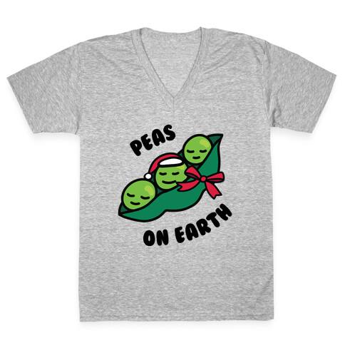Peas on Earth V-Neck Tee Shirt