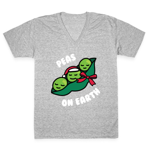 Peas on Earth V-Neck Tee Shirt